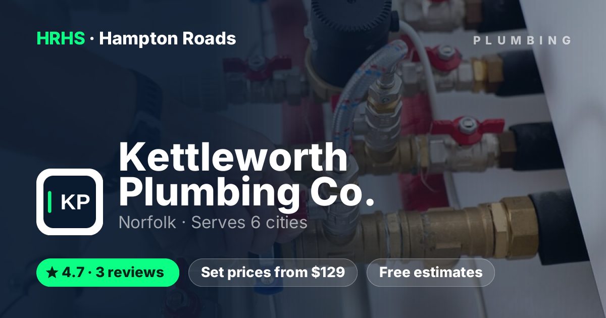 The picture that shows with your link: Kettleworth Plumbing Co. · Plumbing in Norfolk