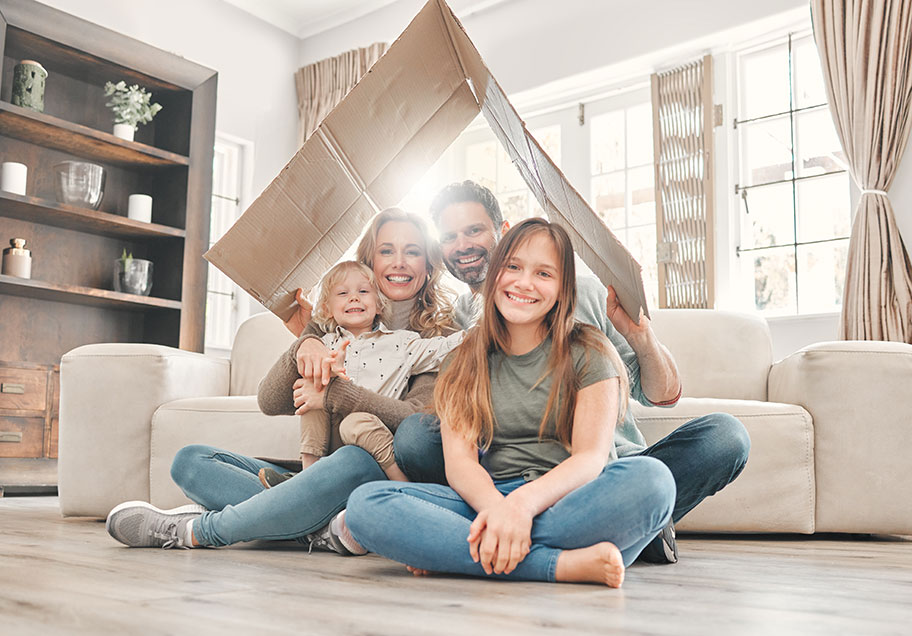 A family at home