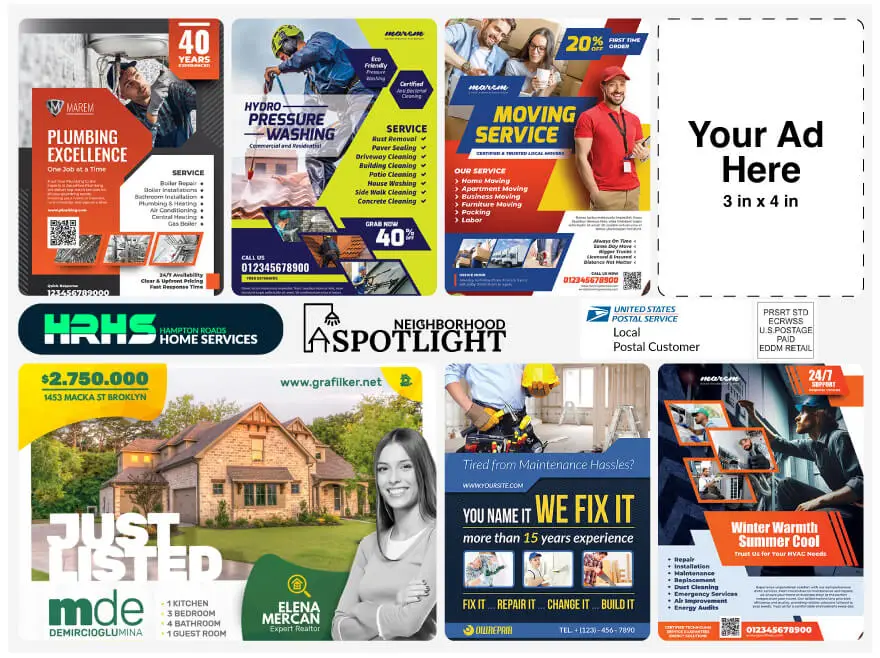 9x12 template mockup flat your ad here