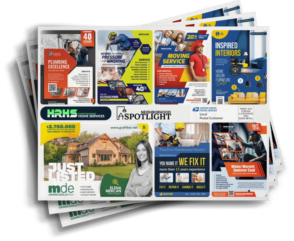 Stacked Landscape Postcard Mailer Mockup