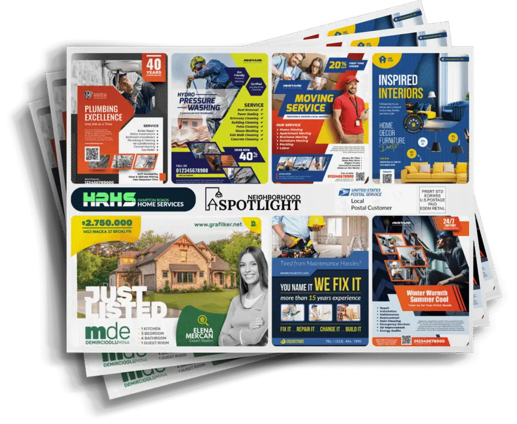 Stacked Landscape Postcard Mailer Mockup